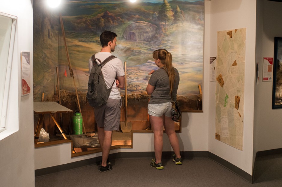 Archaeological excavation exhibit