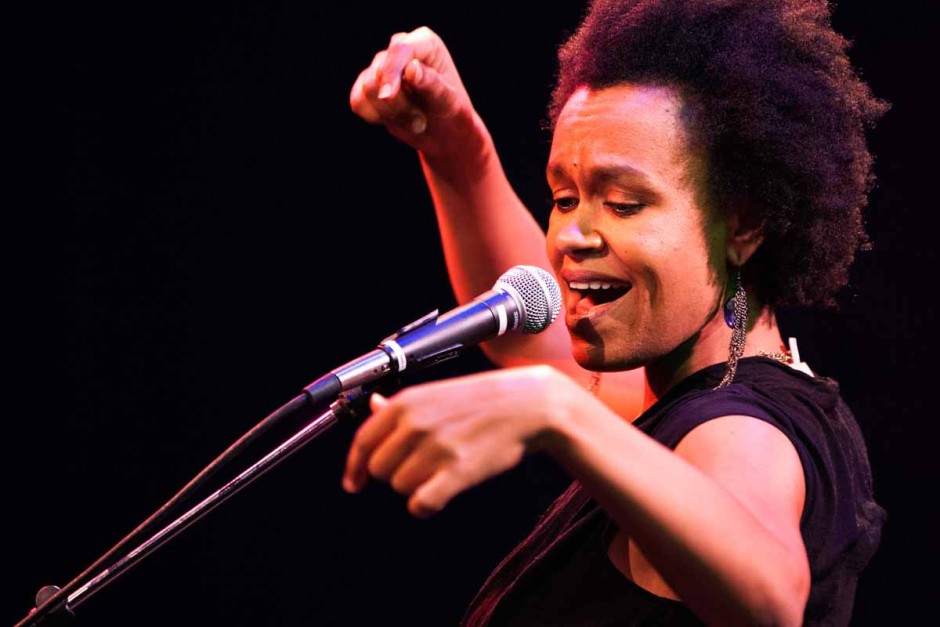 San-Francisco-based Ethiopian-American artist Meklit Hadero leads her band in a musical performance that highlights the art installation “Braiding As Sculpture.”