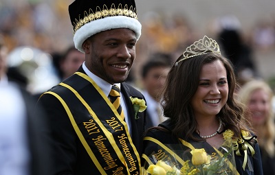 This is a picture of Homecoming King Sean Earl and Homecoming Queen Tori Schafer