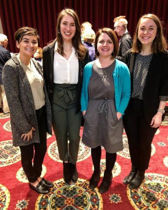 Picture of Mackenzie Duckworth, Sierra John, Elisabeth Lee and Megan Owens in the Missouri Capitol