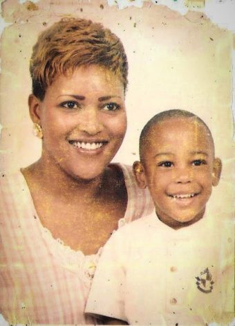 Picture of Jean Whitley with his mother from 1997