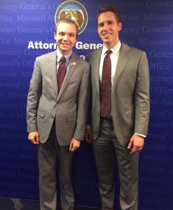 Alex Higginbotham with Missouri Attorney General Josh Hawley