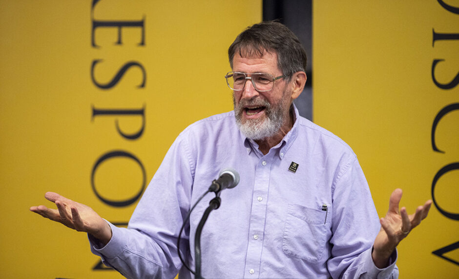 Dr. George Smith talks to members of the Mizzou community