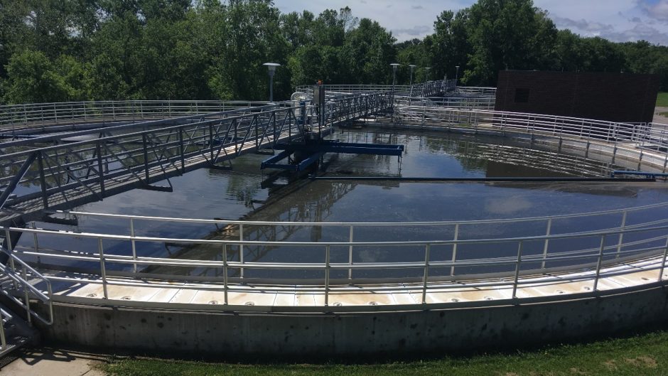 picture of a lagoon at a wastewater facility