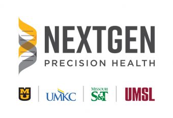 nextgen precision health logo with UM system icons below it