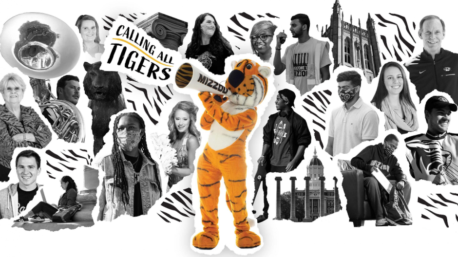 this is a graphic illustrating Mizzou Giving Day.