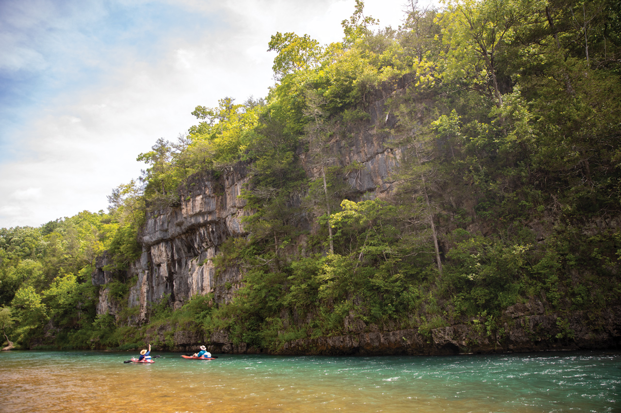 couple floating down the Current River