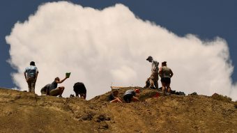 geologists working at a site