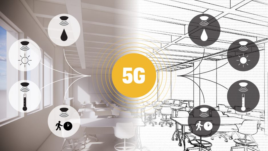 a graphic rendering of uses of 5G technology