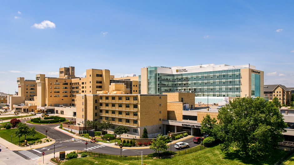 wide shot of the university hospital campus