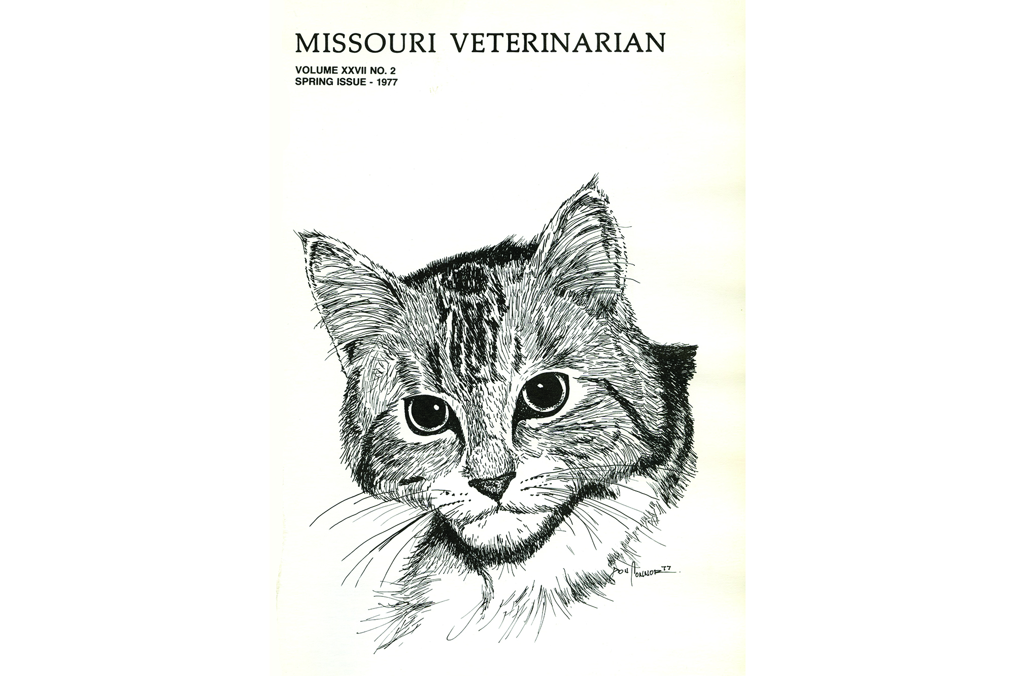 missouri veterinarian cover from 1977. illustrated by don connor.