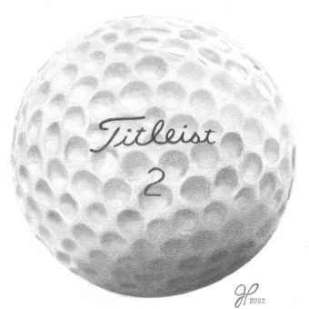 drawing of golf ball