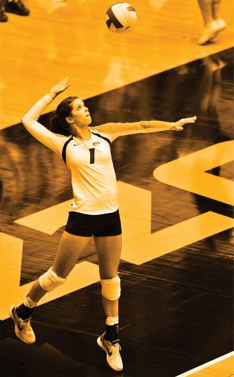 Molly Kreklow playing volleyball