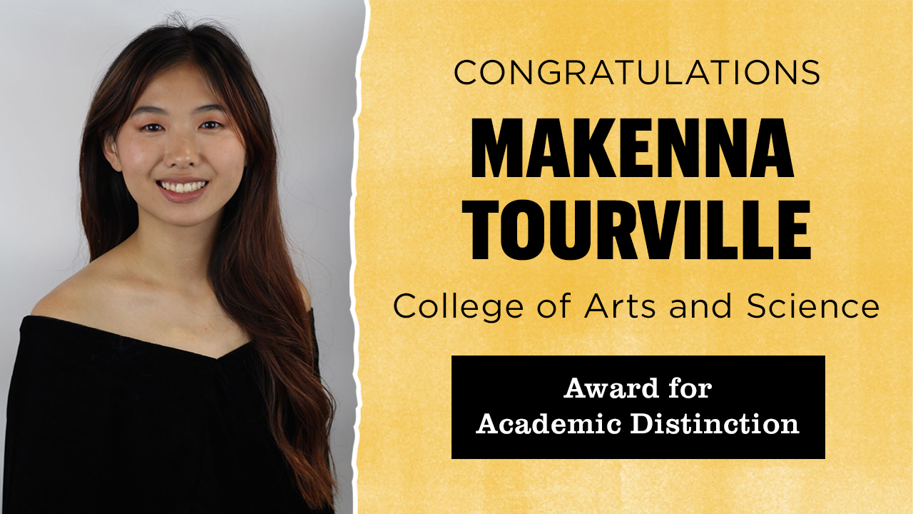 makenna tourville graphic congratulating award for academic distinction