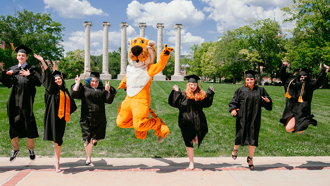 This is a photo of University of Missouri High School students graduating.