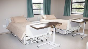 This is a photo of hospital beds.