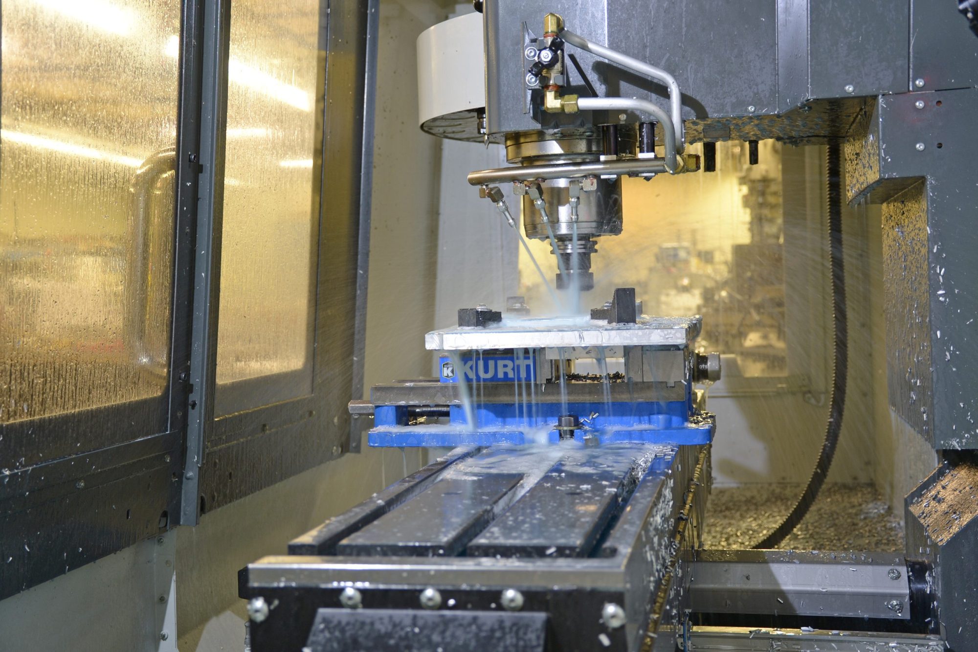 This CNC machine is one of many tools available in the machine shop at the University of Missouri Research Reactor (MURR).