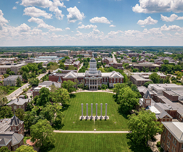 Jesse Hall Quad Drone Aerial