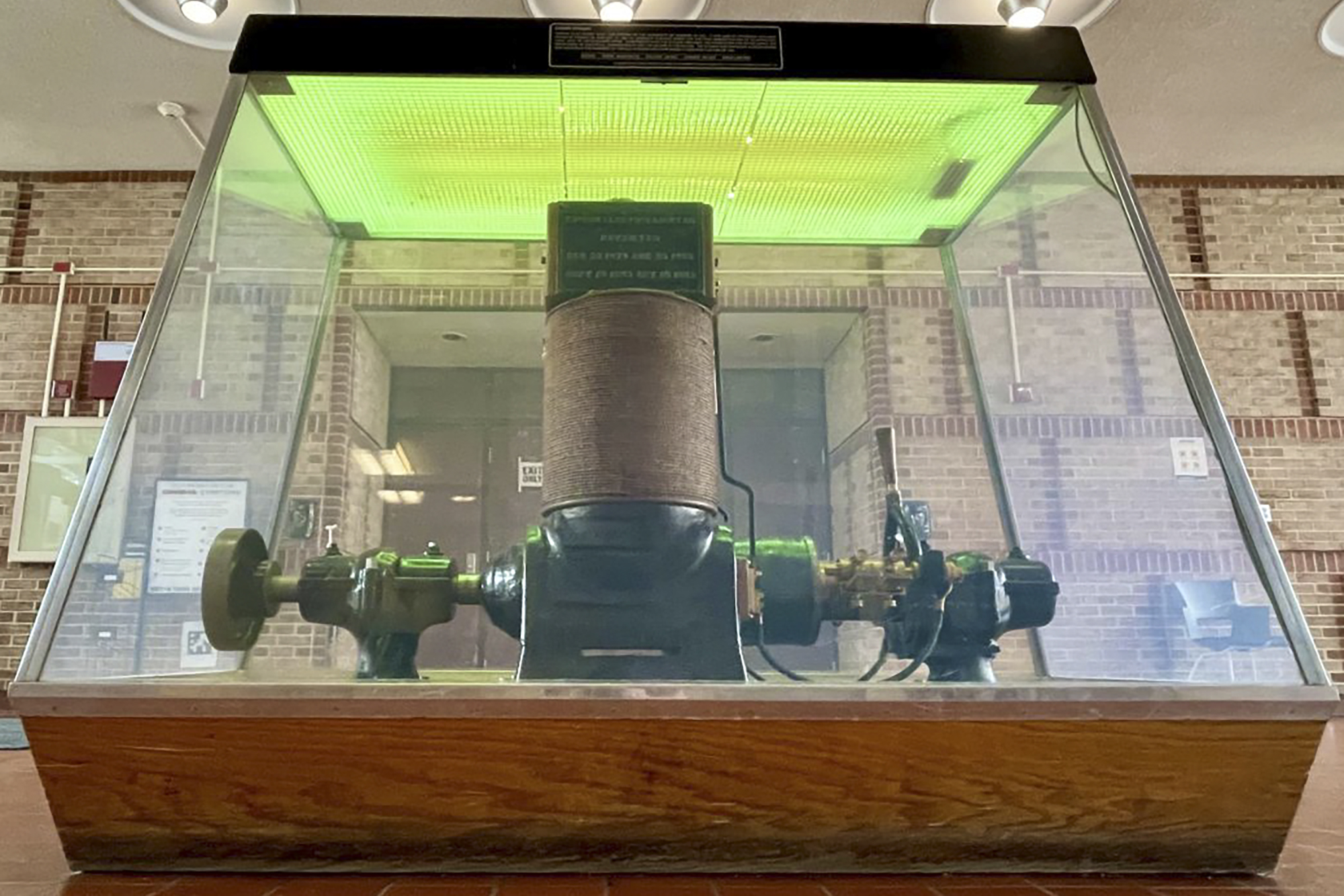The University of Missouri’s original electric dynamo is on display in the College of Engineering’s Naka Hall.