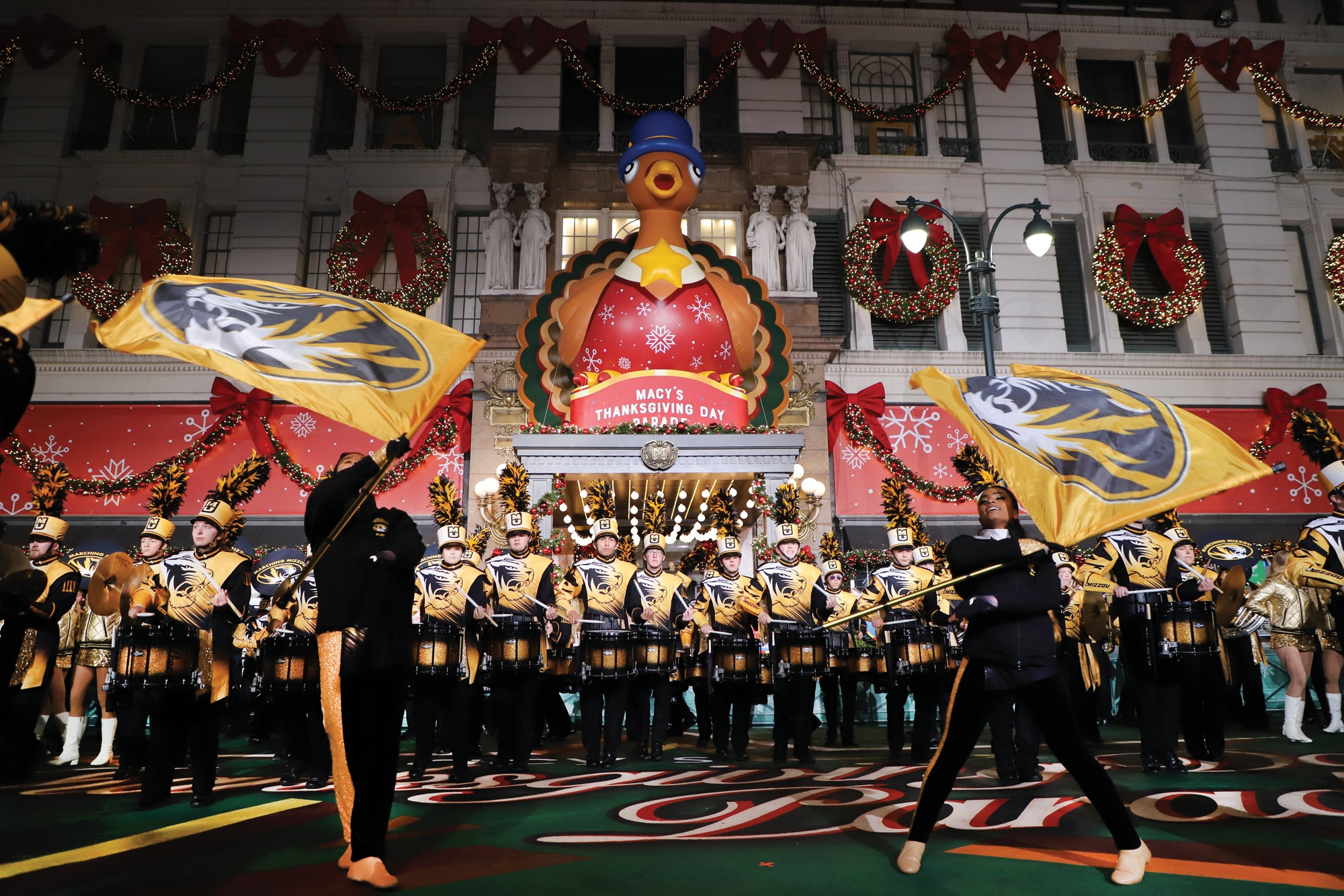 Marching Mizzou Thanksgiving Day parade rehearsal