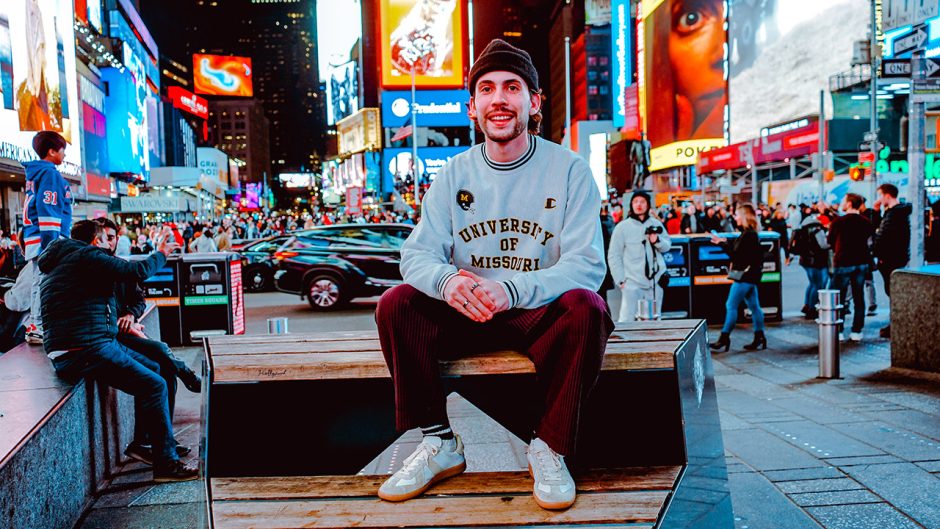 Joey White in Times Square