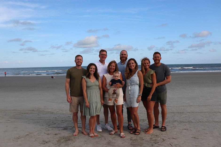 Sullivan family portrait on beach