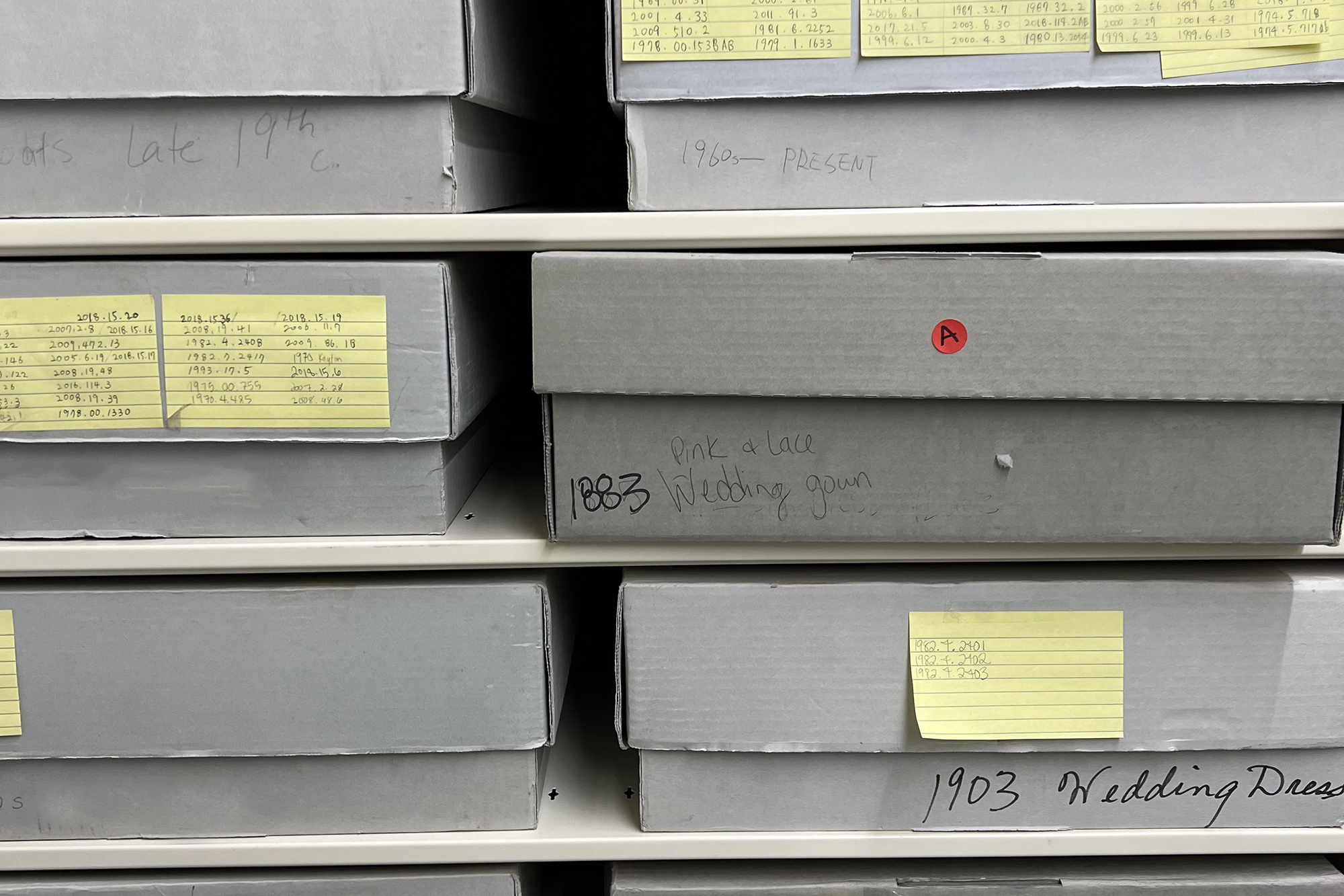 labeled boxes in the collection