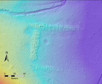 Graphical image of an archeological site based on lidar data