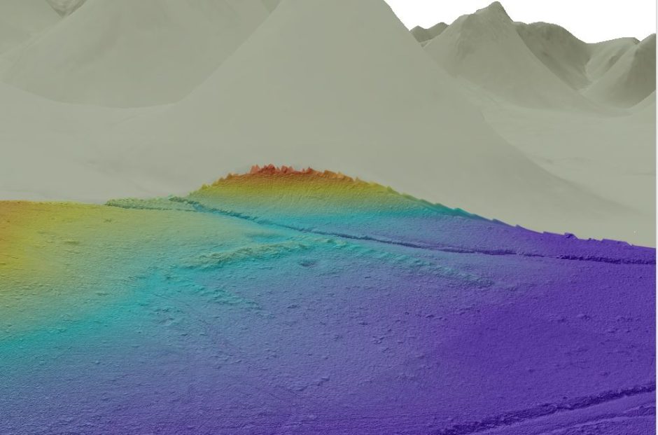 Graphical image of an archeological site based on lidar data