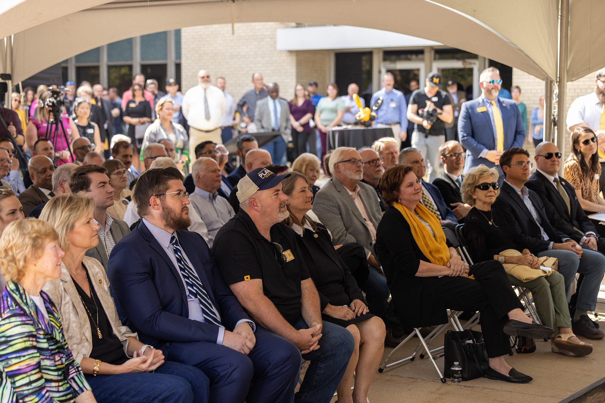 Audience members from across the University of Missouri, the state of Missouri, and around the country gathered at the University of Missouri Research Reactor to commemorate the groundbreaking of MURR West, a new 47,000-square-foot addition to the MURR facility.