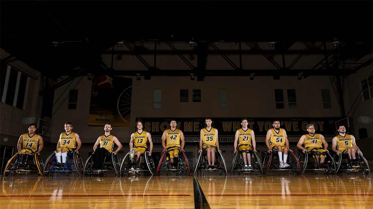 Members of the MU Wheelchair Basketball Team.