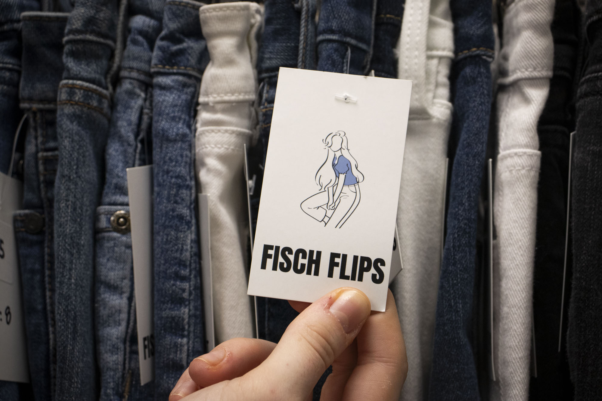 A tag produced for Fisch Flips.