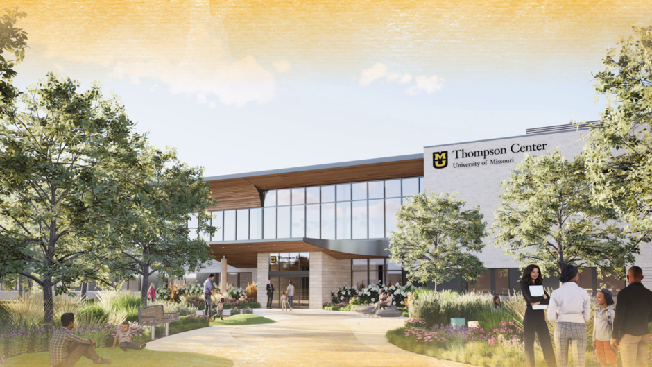 Rendering of the new University of Missouri Thompson Center for Autism and Neurodevelopment.