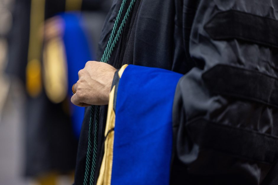 Close-up of graduation sash