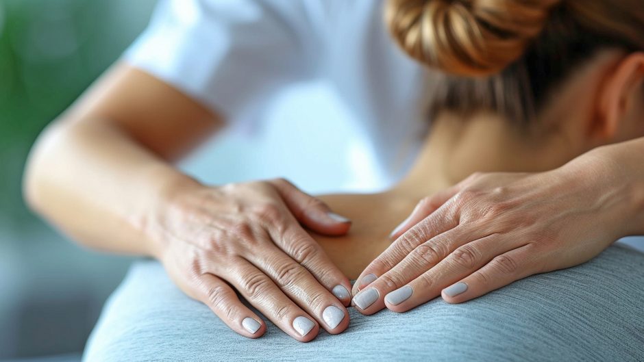 A person getting a massage.