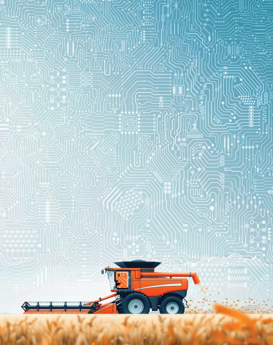 robot combine harvesting