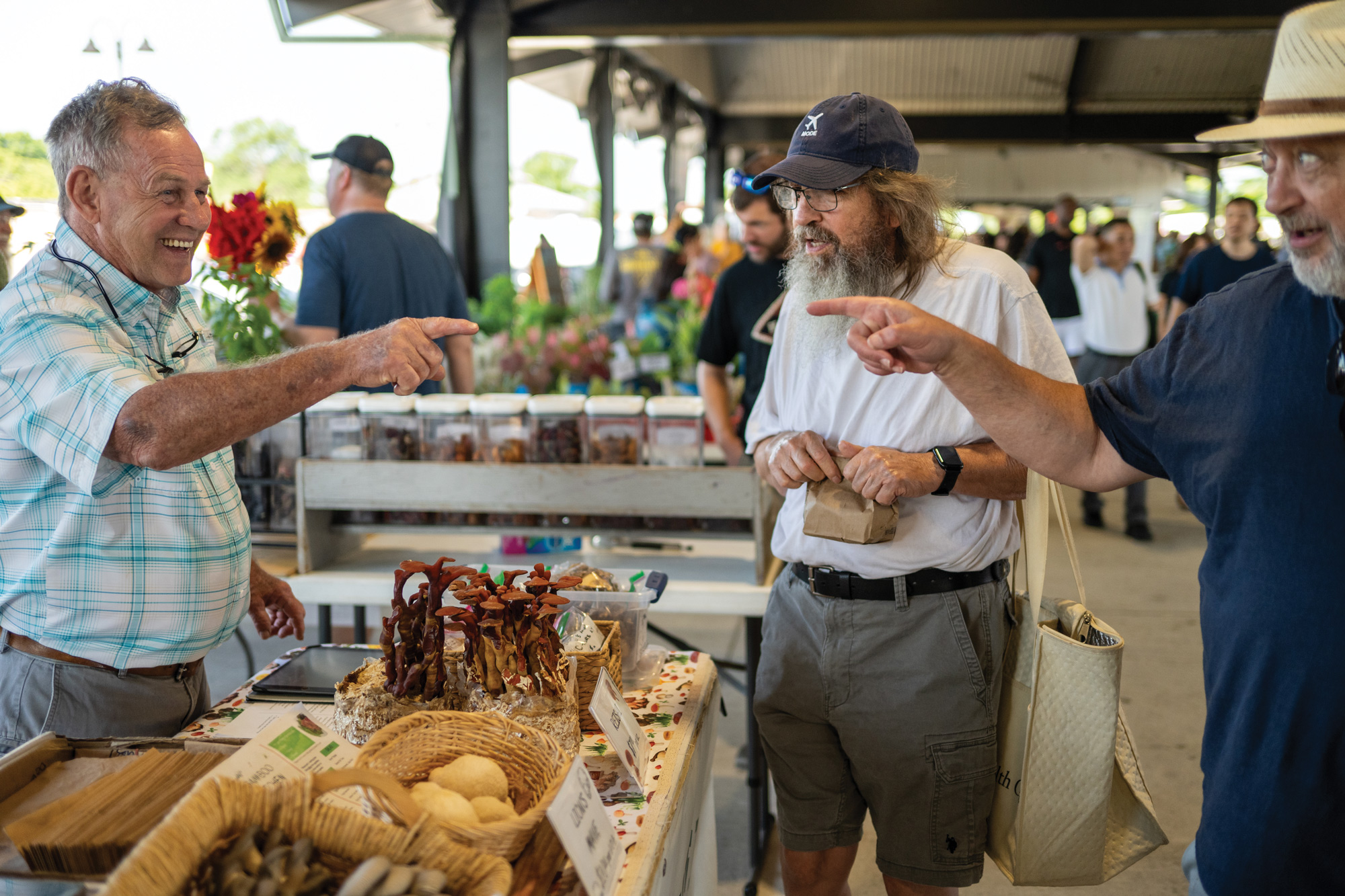 Allen Judy at the farmer's market