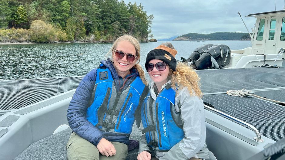 Two women in a boat