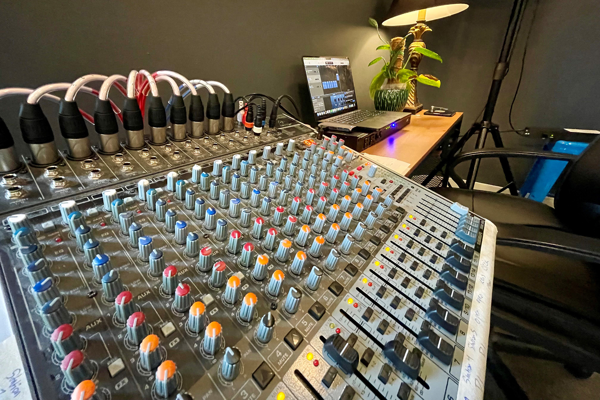 soundboard in a music studio