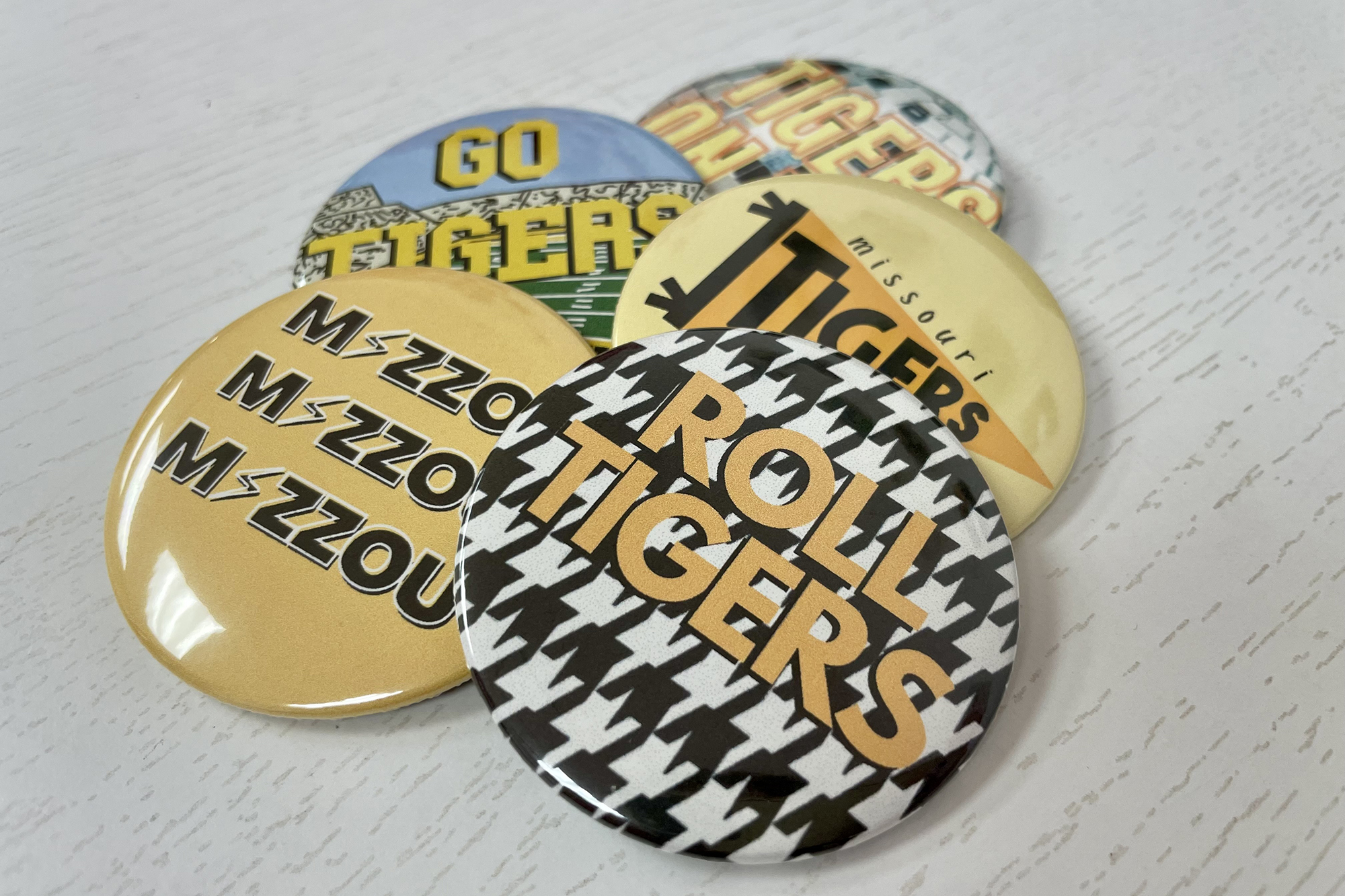 collection of Mizzou buttons