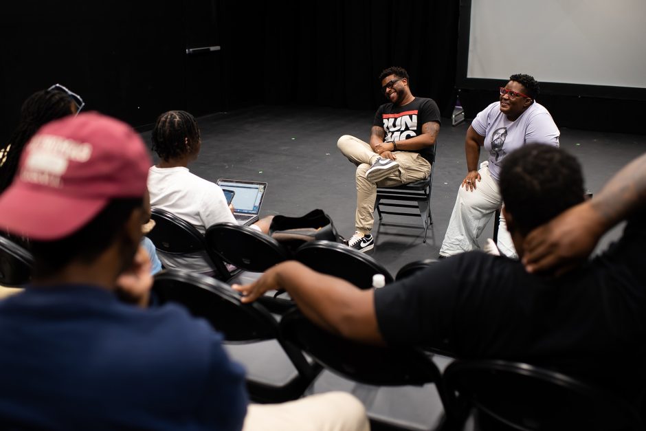 Keenan Scott II visits with MU Theatre students 