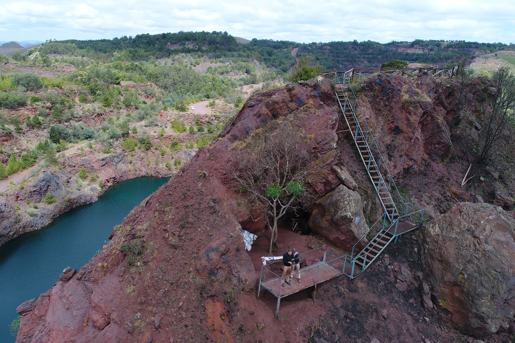 An aerial view of a landscape in southern Africa