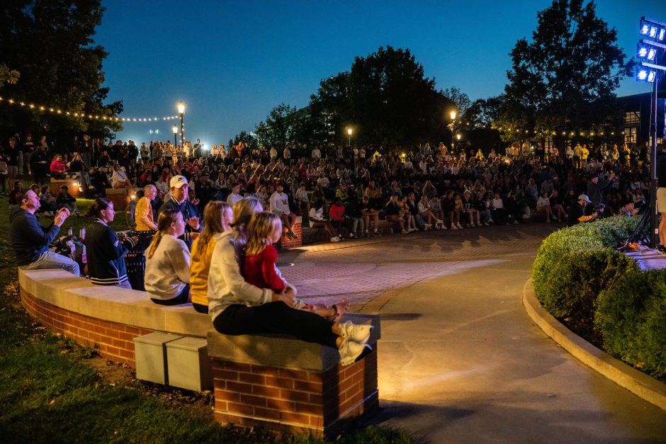 Crowd at Homecoming dome lighting