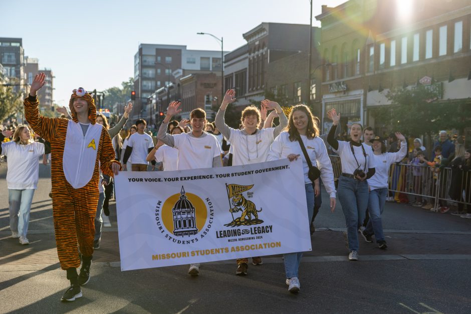 Student group at parade