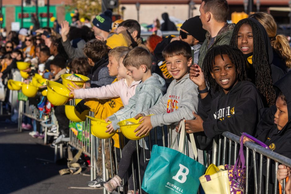 Children on sidelines of parade