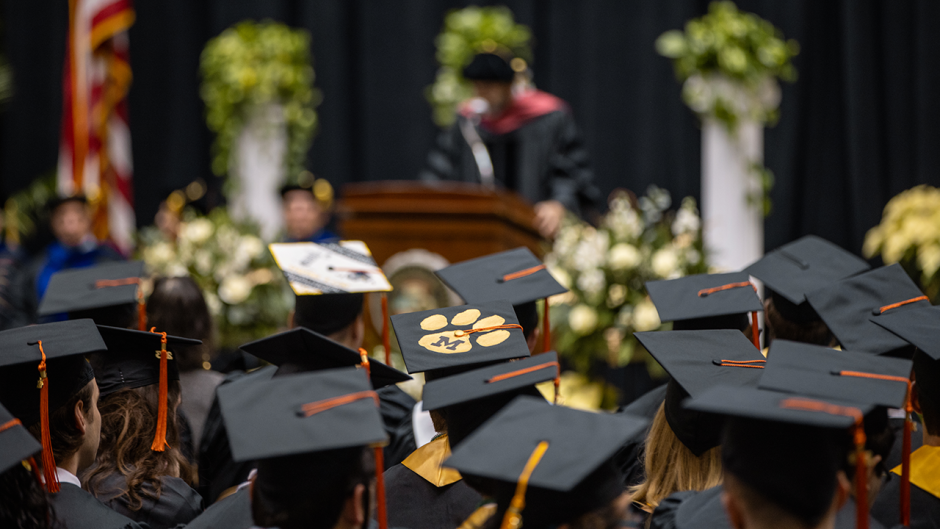 Mizzou graduates at their commencement ceremony.