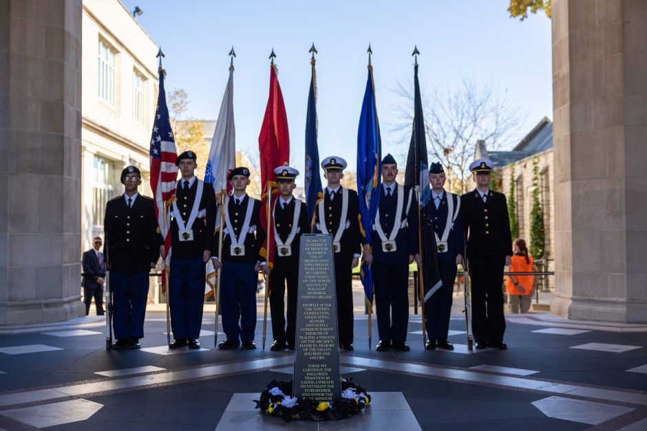 Service members with flags