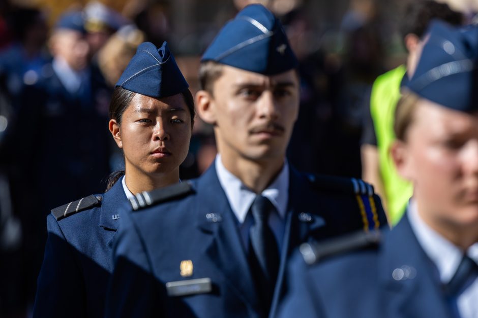 Close up of service members