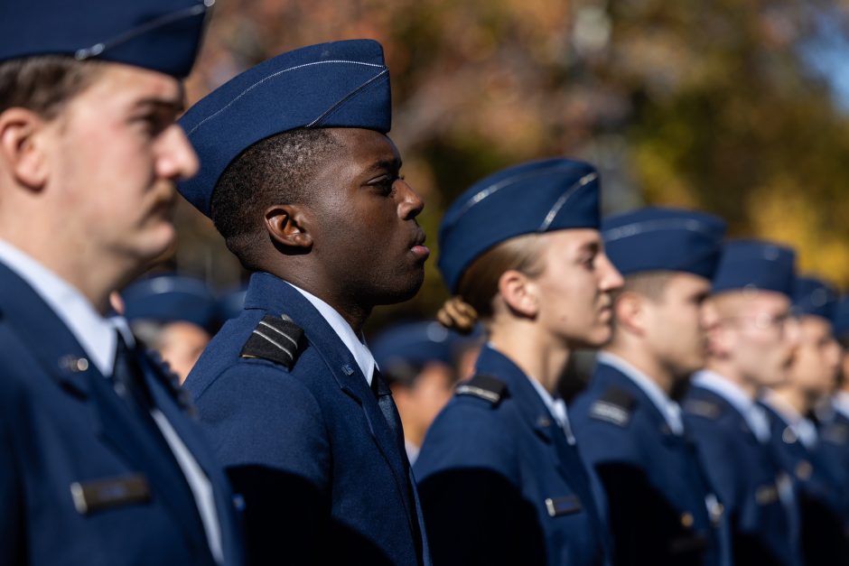 Close up of service members