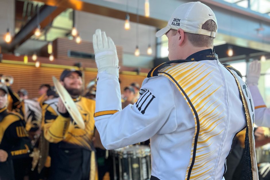 Marching Mizzou band member